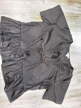 Sim & Sam Short Sleeve Blouse in Black Size Large